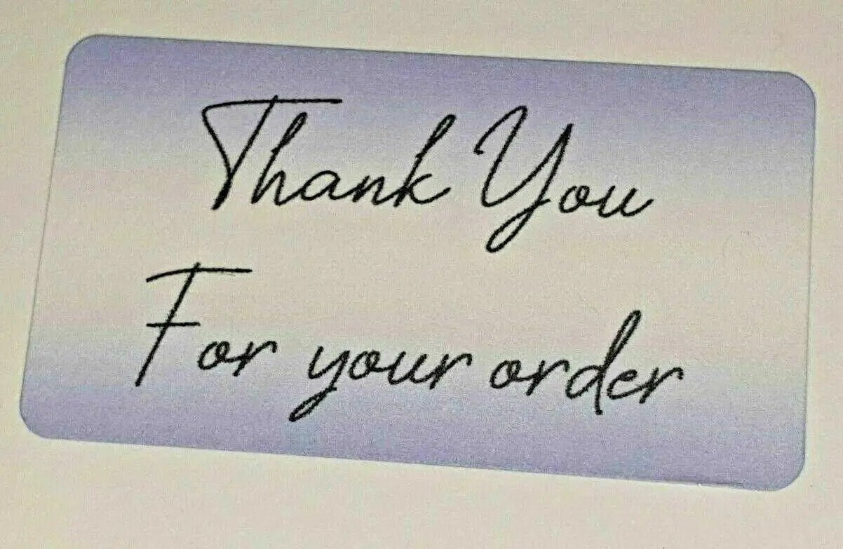 325 x Thank You for Your Order Labels Parma Violet Matte Sticky Labels Stickers
