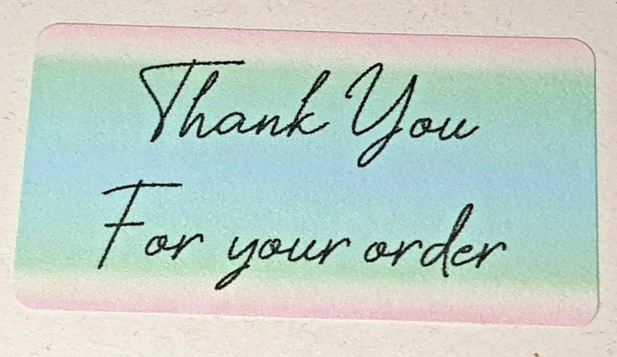 325 x Thank You for Your Order Labels Water Melon Matte Labels Stickers