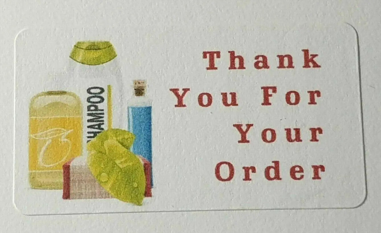 325 x Thank You for Your Order Labels The Body Shop Matte Labels Stickers