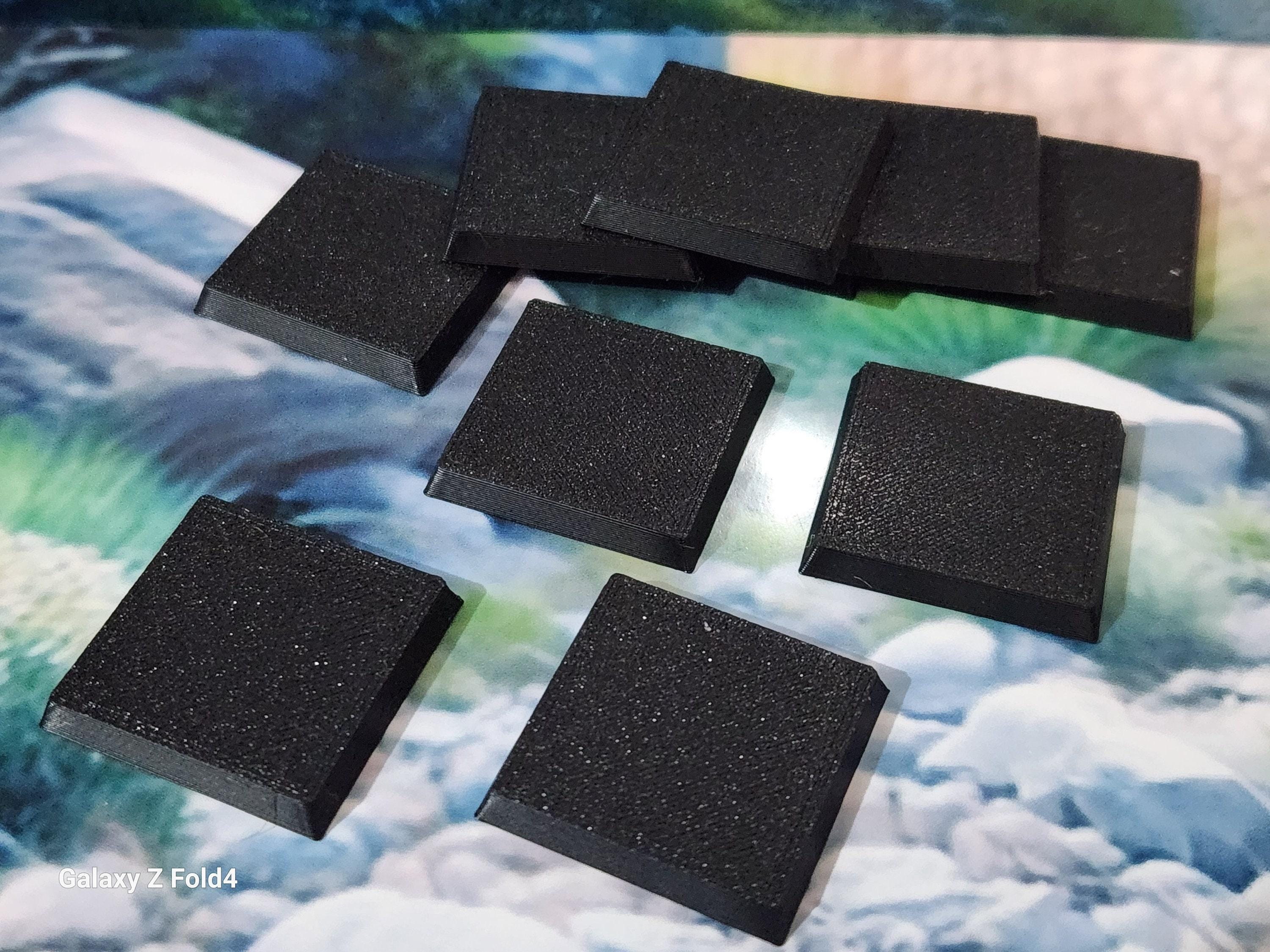 30mm square wargaming bases durable plastic for war gaming - tabletop games, bases in all shapes, sizes & colours available -ask