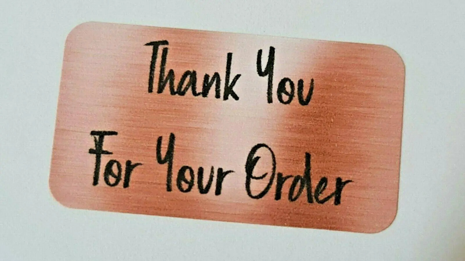 260 x Thank You for Your Order Labels Brushed Rose Gold Matte Labels Stickers