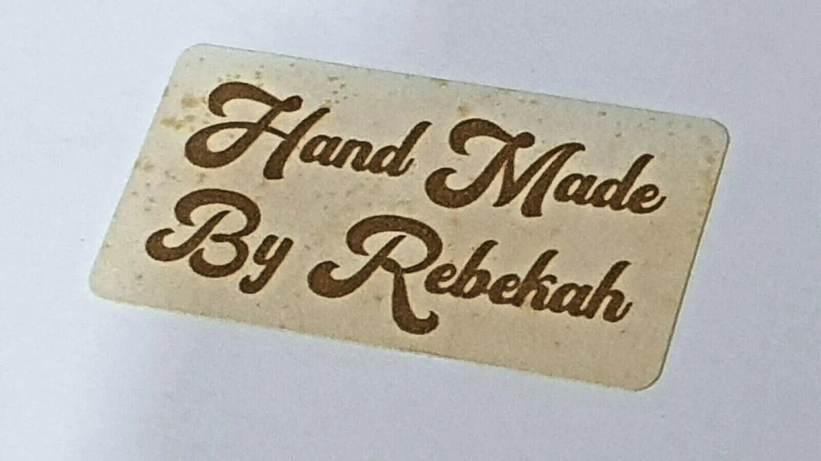 325 x Hand Made by Craft Labels Brown Vintage Paper Style Matte Labels Stickers