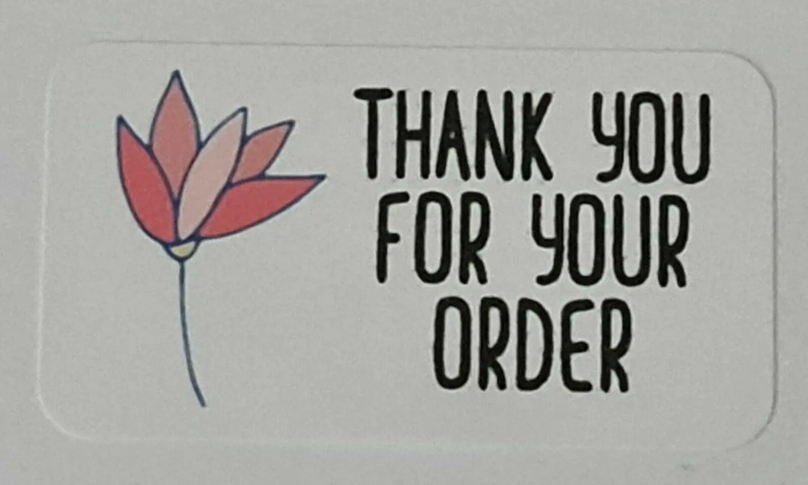 325 x Thank You for Your Order Labels  Flower Petals Matte Labels Stickers LR4