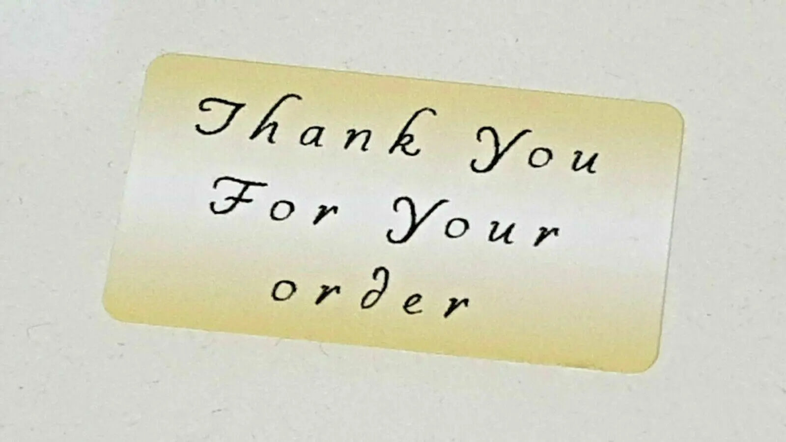 325 x Thank You for Your Order Labels Sherbet Lemon Matte Labels Stickers