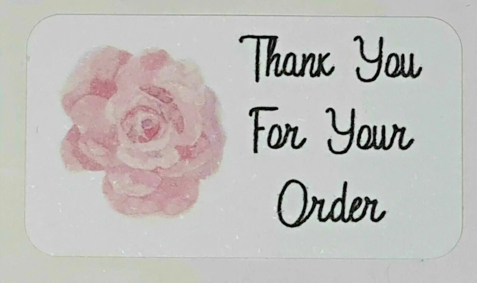 325 x Thank You for Your Order Labels Pink Rose Flower Matte Labels Stickers LR3