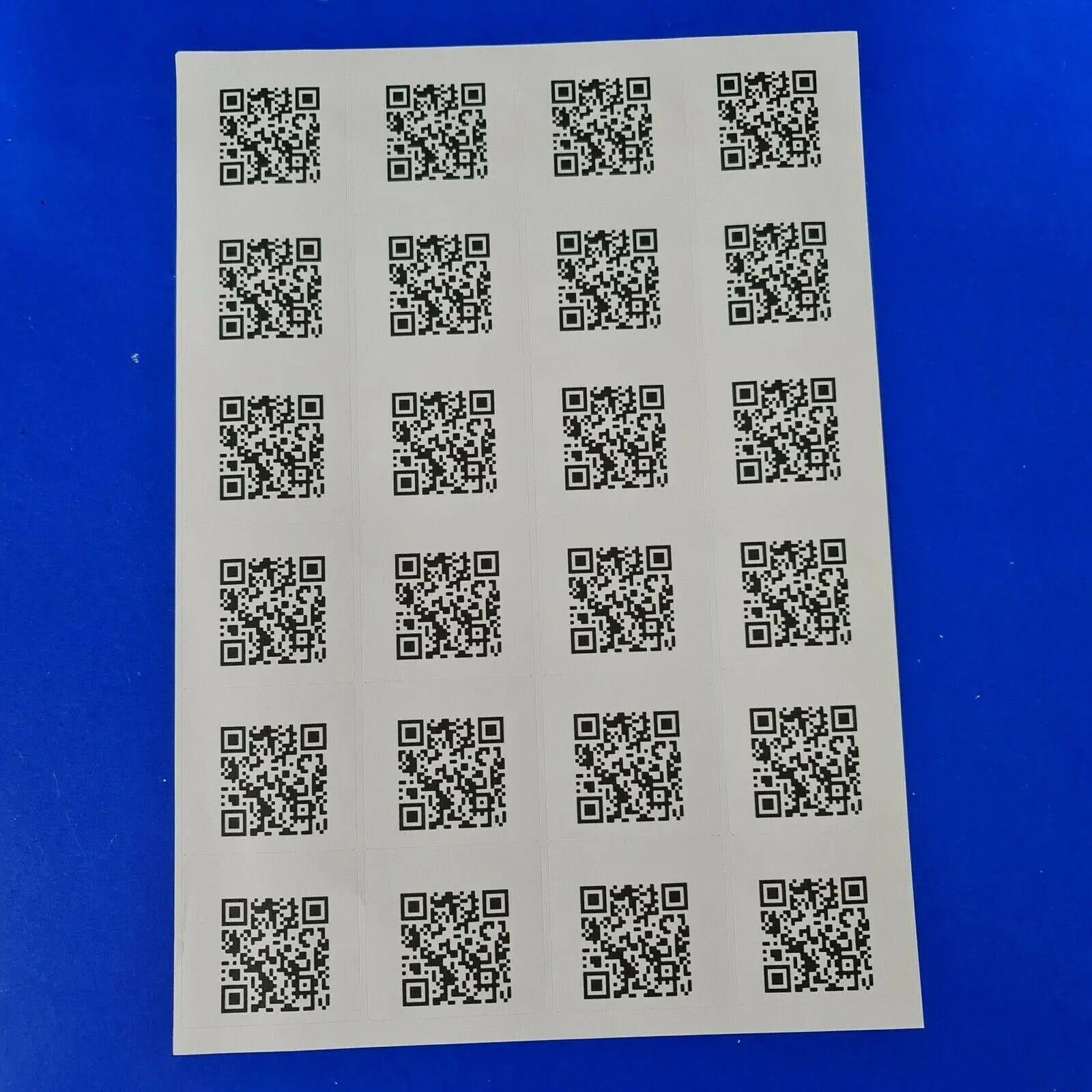 96 x Personalised QR Code Barcode Stickers Sticky Labels