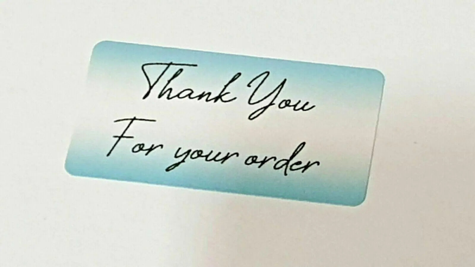 325 x Thank You for Your Order Labels Sea Blue Matte Labels Stickers