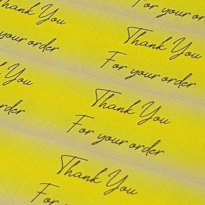 325 x Thank You for Your Order Labels Golden Sunrise Matte Labels Stickers