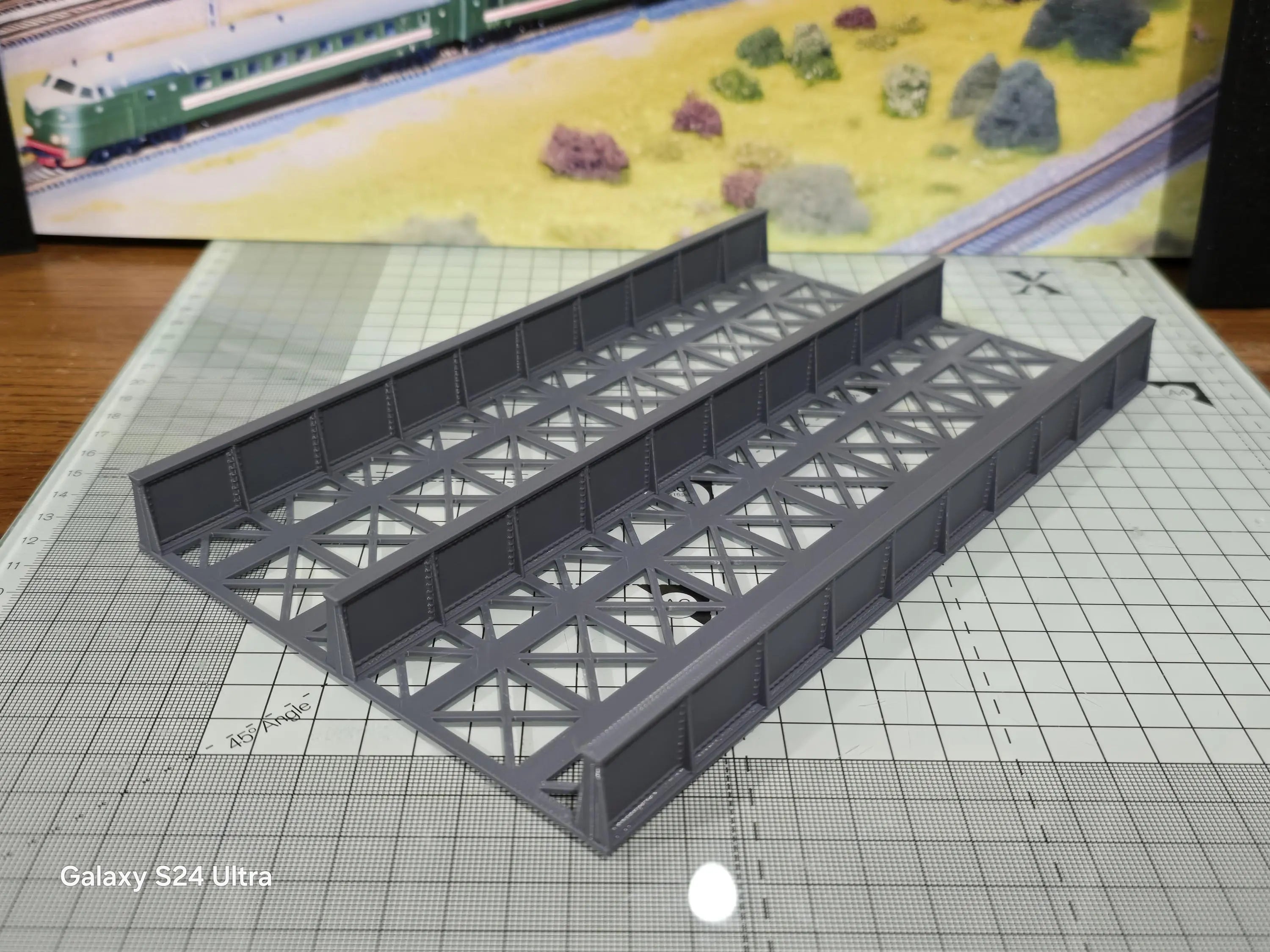 Double Track Girder Bridge 238mm Deck OO Gauge Model Railway Train Layout 1:76 Scale