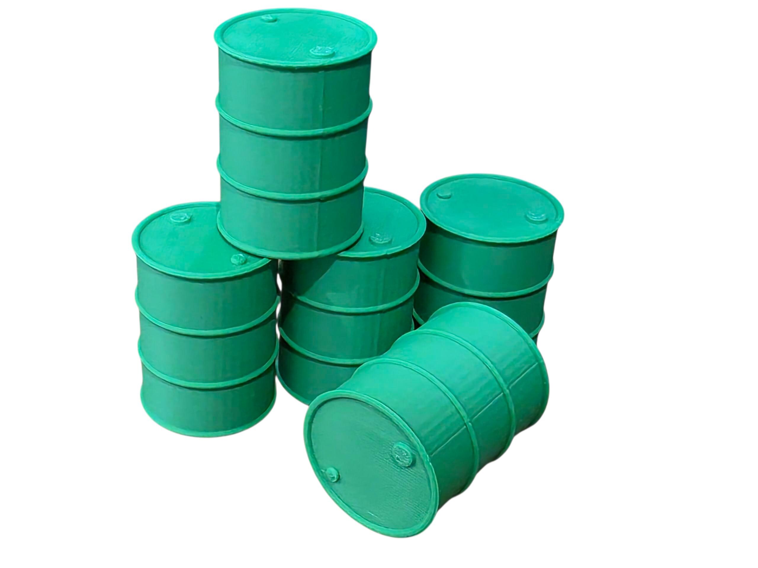 200L Oil Drums Barrels 5pcs 1:18 scale Diorama