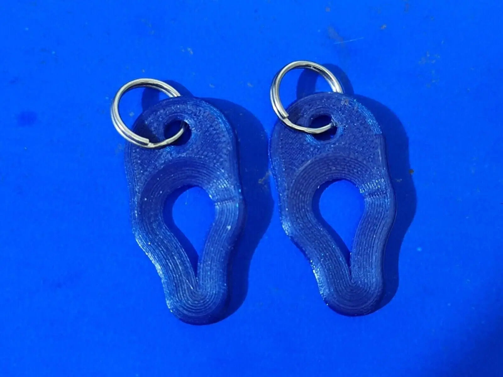 2 x Key Ring Tick Removal Tools Blue Amethyst PLA Plastic Biodegradable dog cat