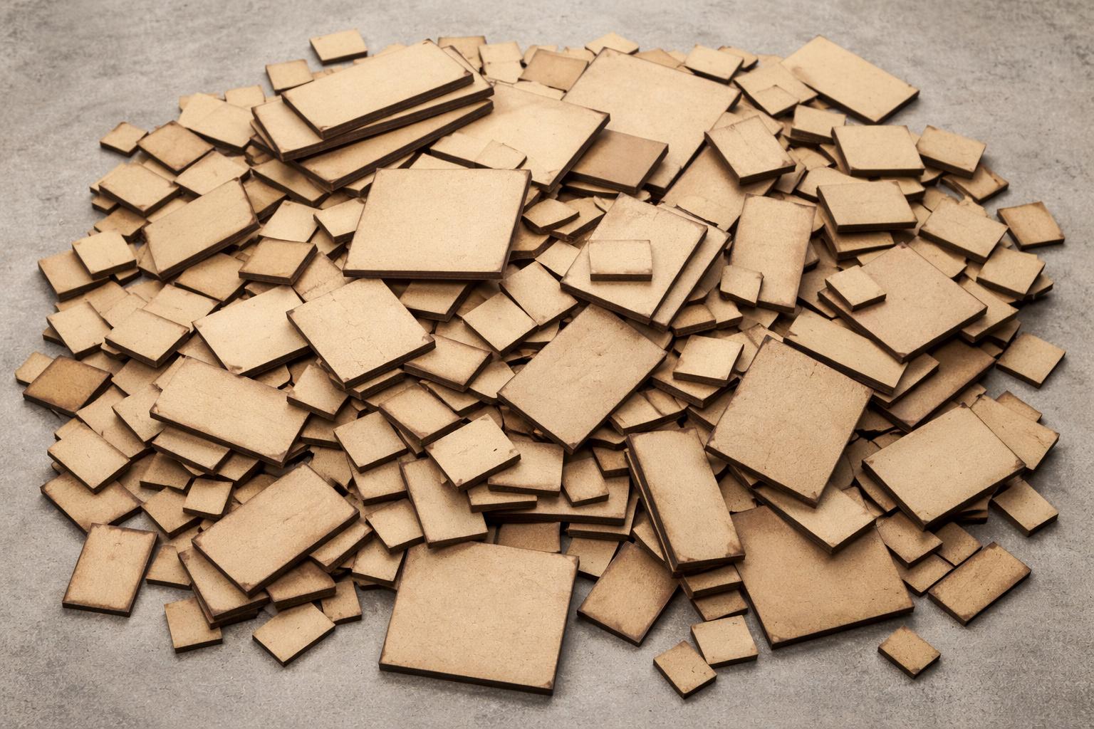 Large Square MDF Bases Wargaming Tabletop Miniature Figures Laser Cut Wood