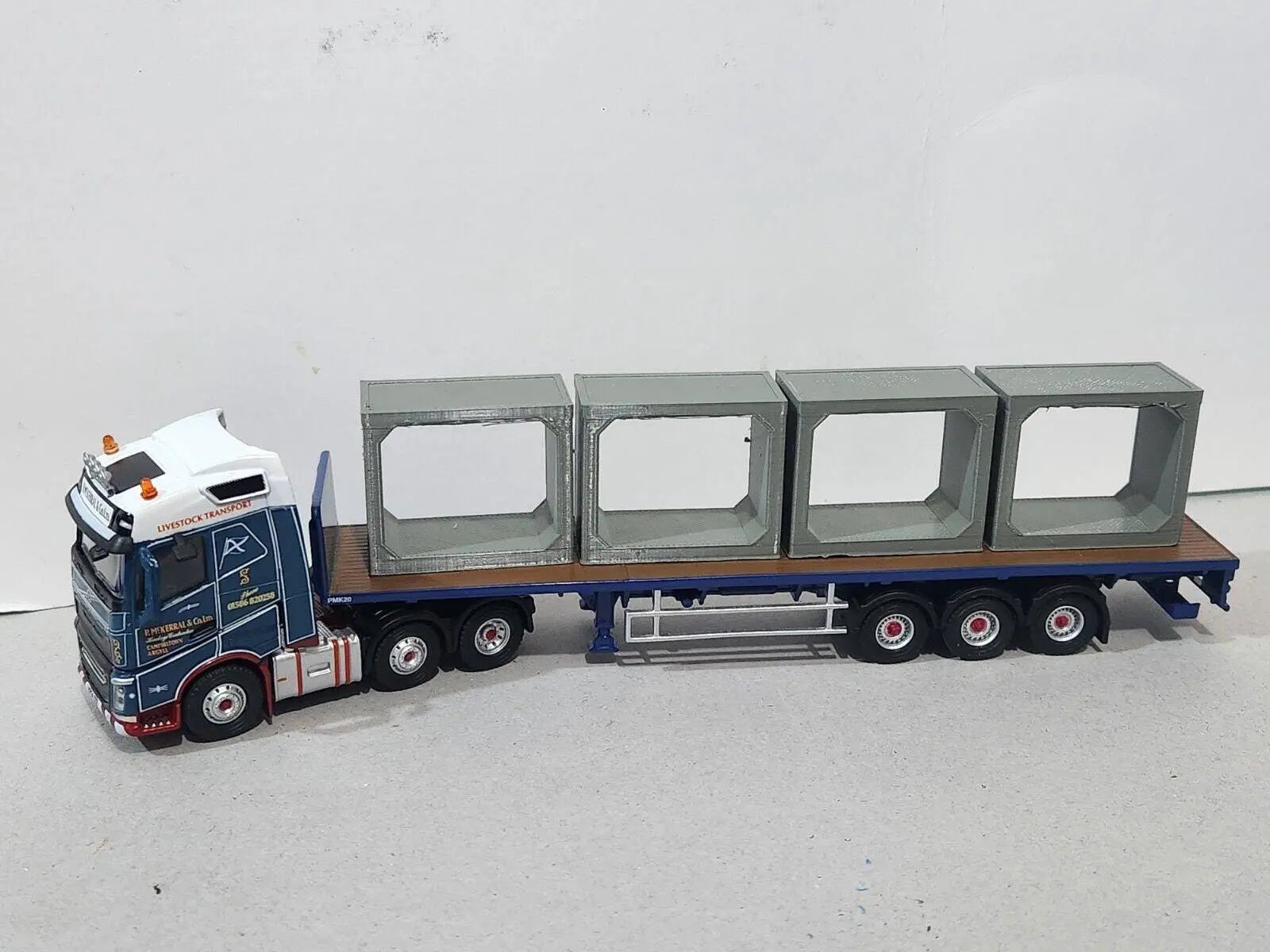 Pack of 4 2.5x2.0m 00 Gauge 1:76 Scale 1pc pre cast concrete Culverts Train Set