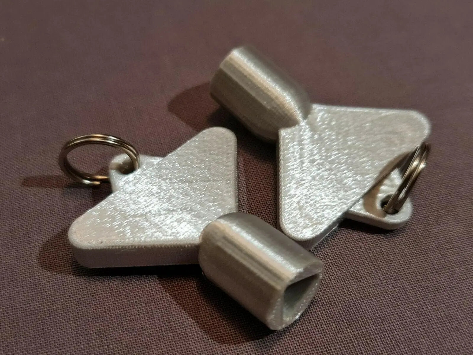 2 x Gas Electric Meter Box Utility Key Cupboard Silk Silver PLA Plastic