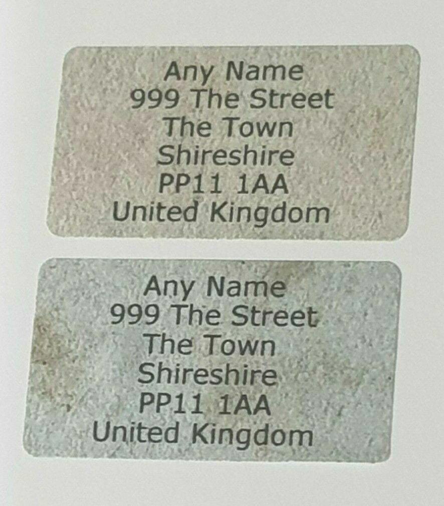 260 x Mini Vintage Papers Personalised Name & Address Sticky Labels Stickers