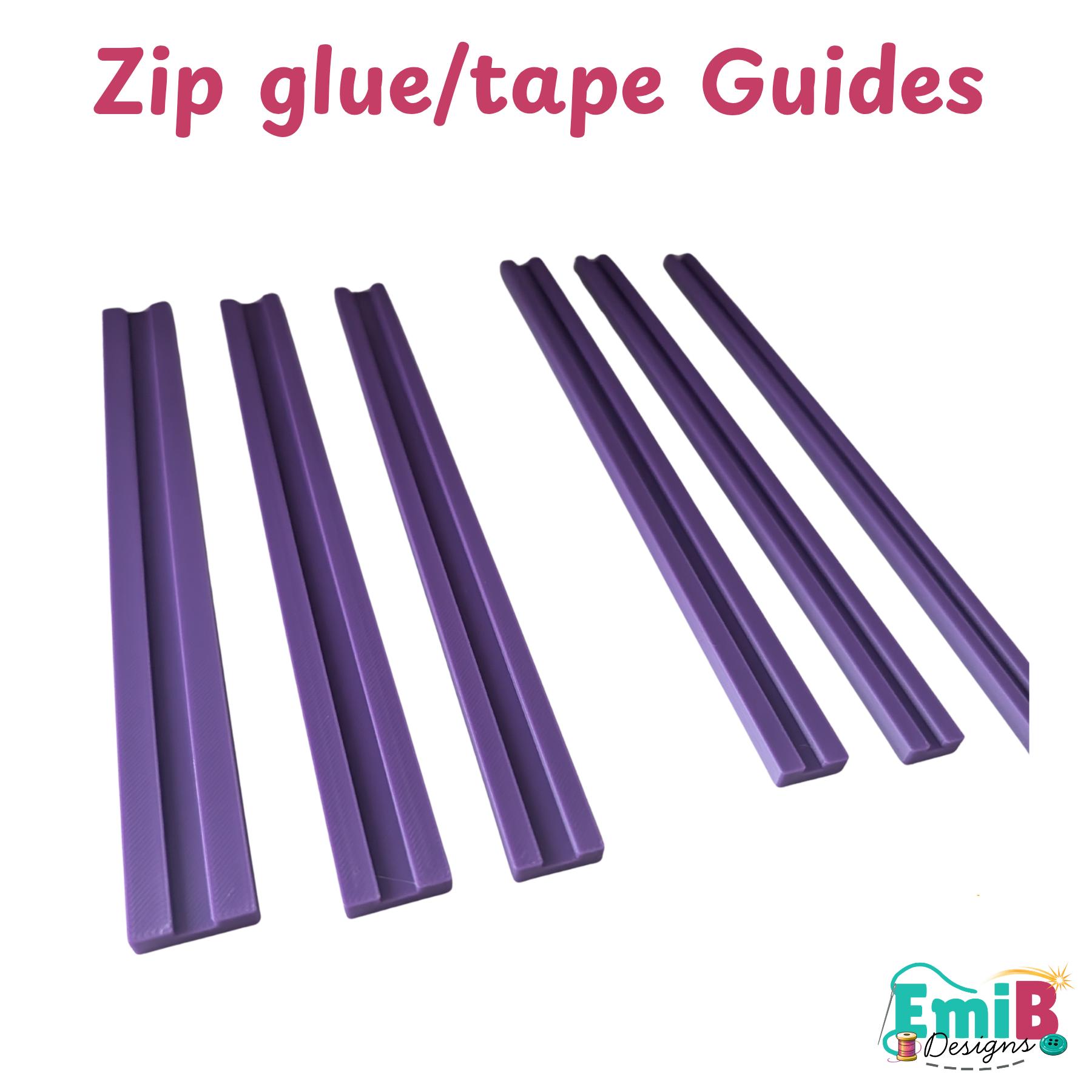 Set of 6 Zipper Glue/tape guide