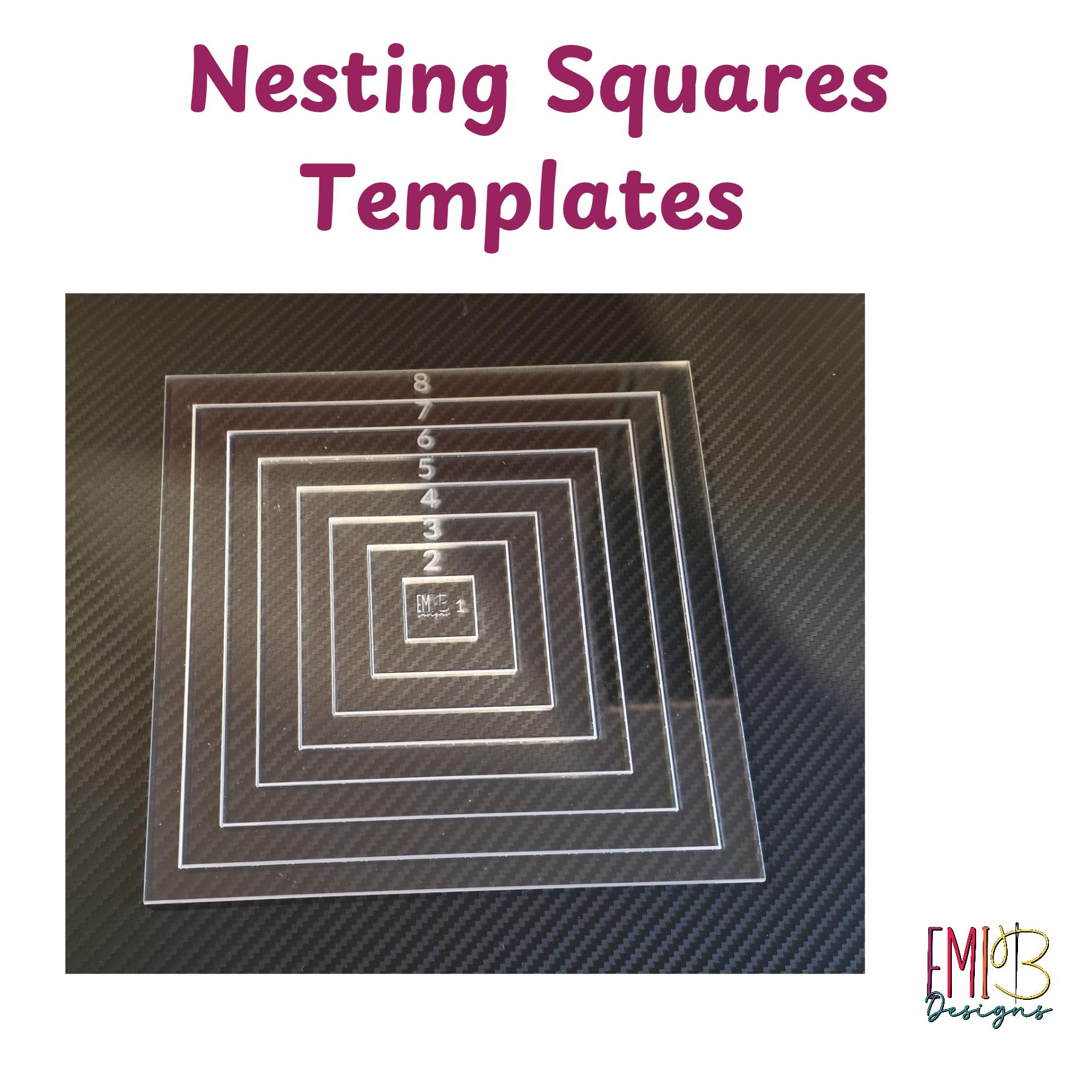 Nesting Square Acrylic Template. square