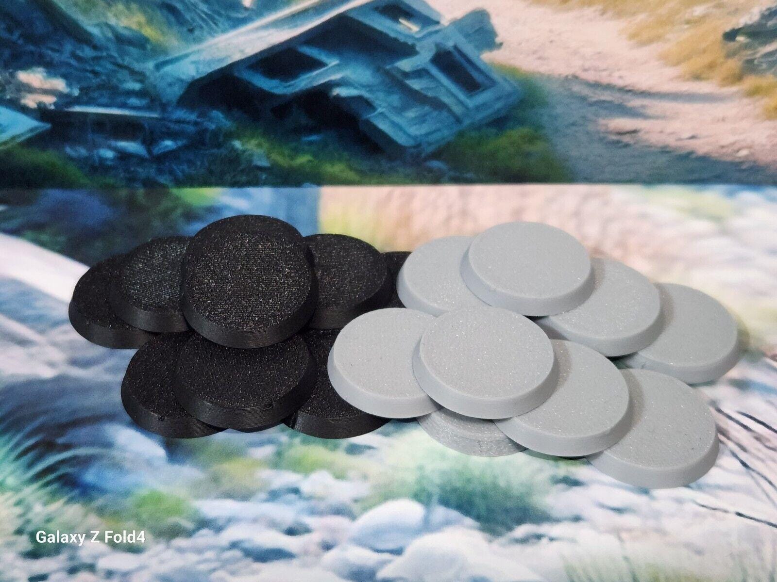 Wargaming Bases 28mm Round Durable Plastic for War Gaming Tabletop Games