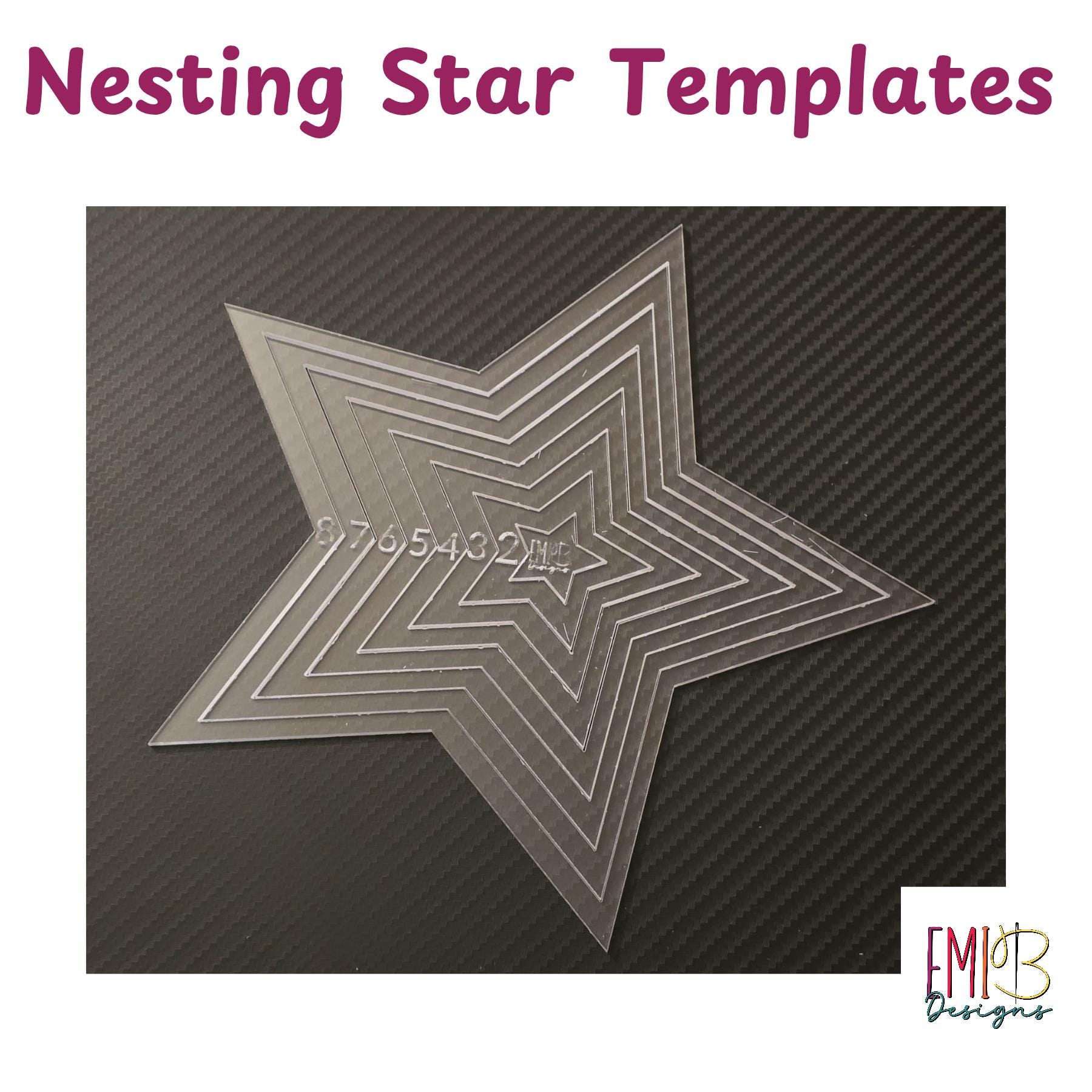Nesting Star Acrylic Template. square