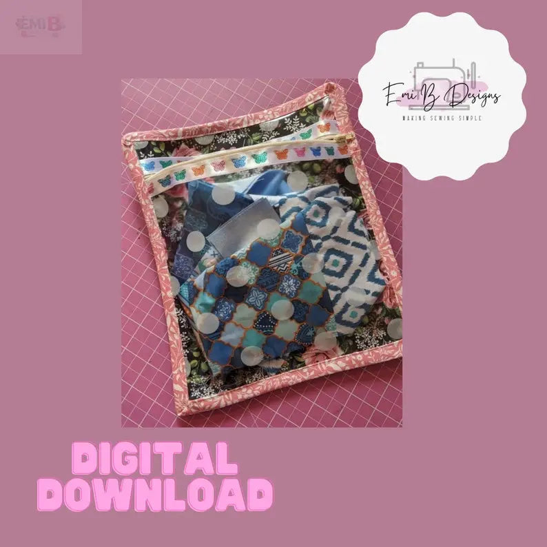 Pippa Project Pouch Sewing Pattern- PDF/Download- Sewing Projects Pouch Pattern- Beginner Sewing Pattern