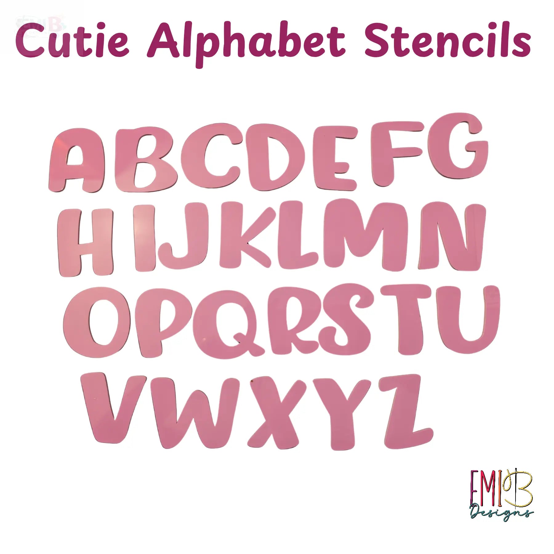 Cutie Style A to Z Letter Templates Letter Stencils for Sewing and Crafts Applique Letters Personalise your Sewing