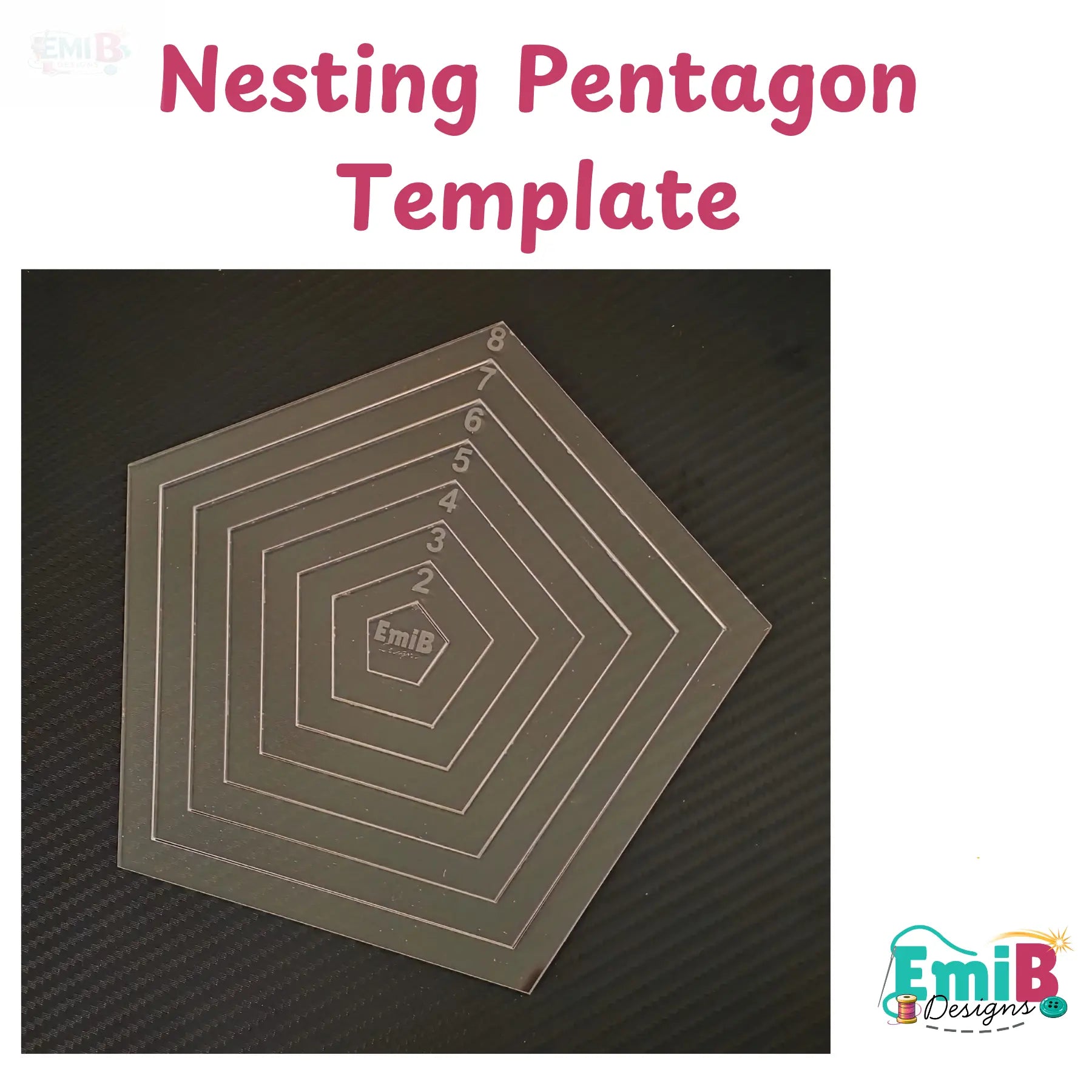 Nesting Pentagon Acrylic Template. Nesting templates