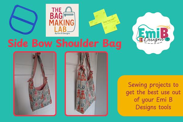 Side Bow Shoulder Bag PDF Sewing Pattern- Beginner Friendly Sewing Pattern Emi B Designs