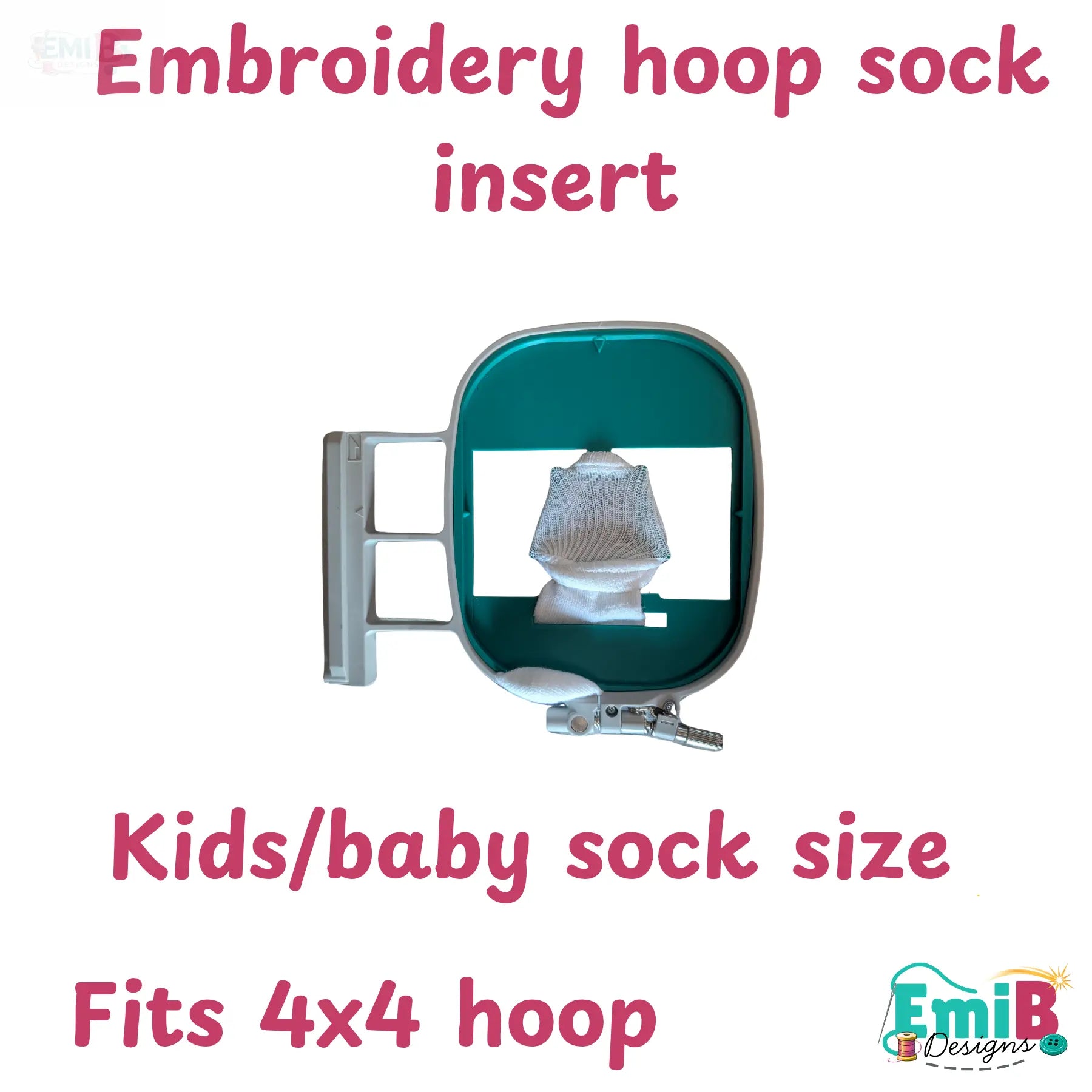 Kids Sock Embroidery Hoop Insert Brother 4x4 Hoop Sock Sleeve Holder Attachment