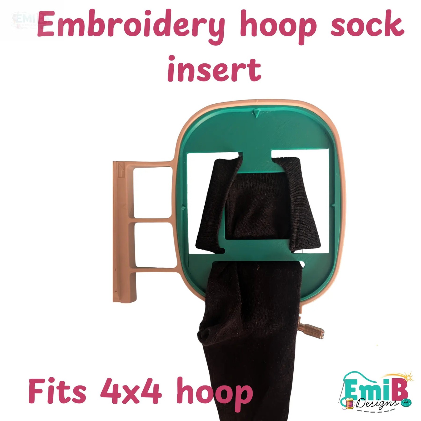 Sock Embroidery Hoop Insert for Brother 4x4 Hoop | Sock & Sleeve Holder